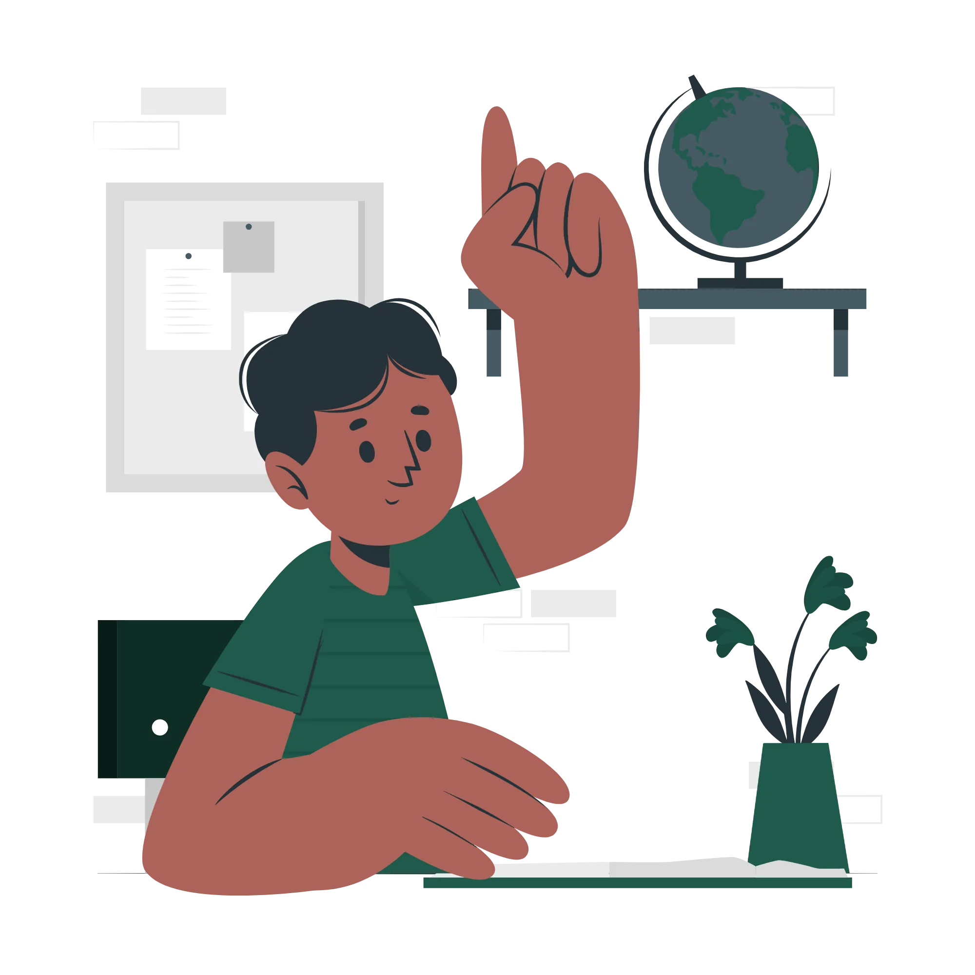 Raising hand-cuate