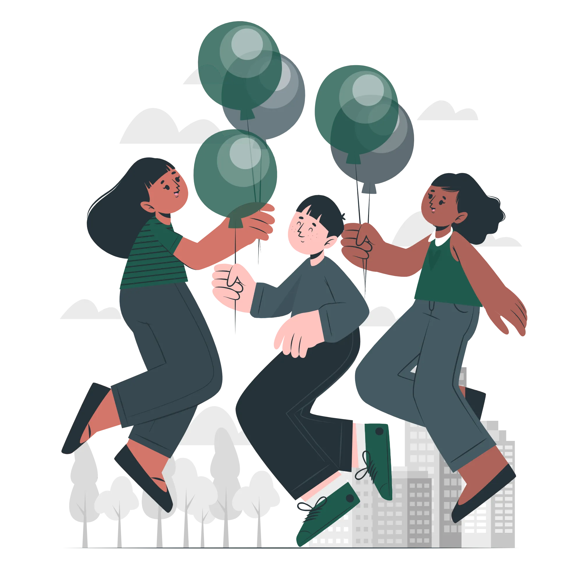 children with balloons-cuate